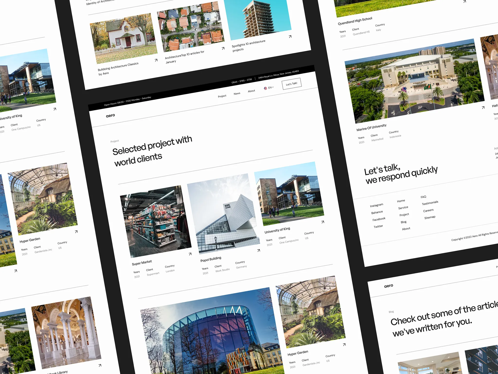 Architecture Studio - Project & Blog Listing Page